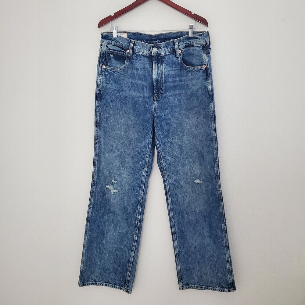 Gap Women's Jeans 14 Blue Vintage Flare High Rise Acid Wash Retro Boho Western